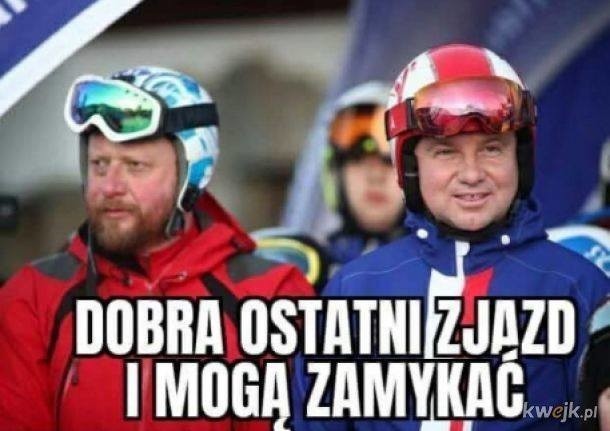 Andrzej Duda przyjechał na narty do Zakopanego i... podpisał narty! Internet oszalał! [MEMY] 