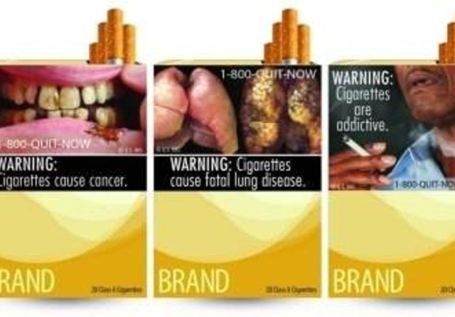 Ostrzeżenia obrazkowe na opakowaniach papierosów