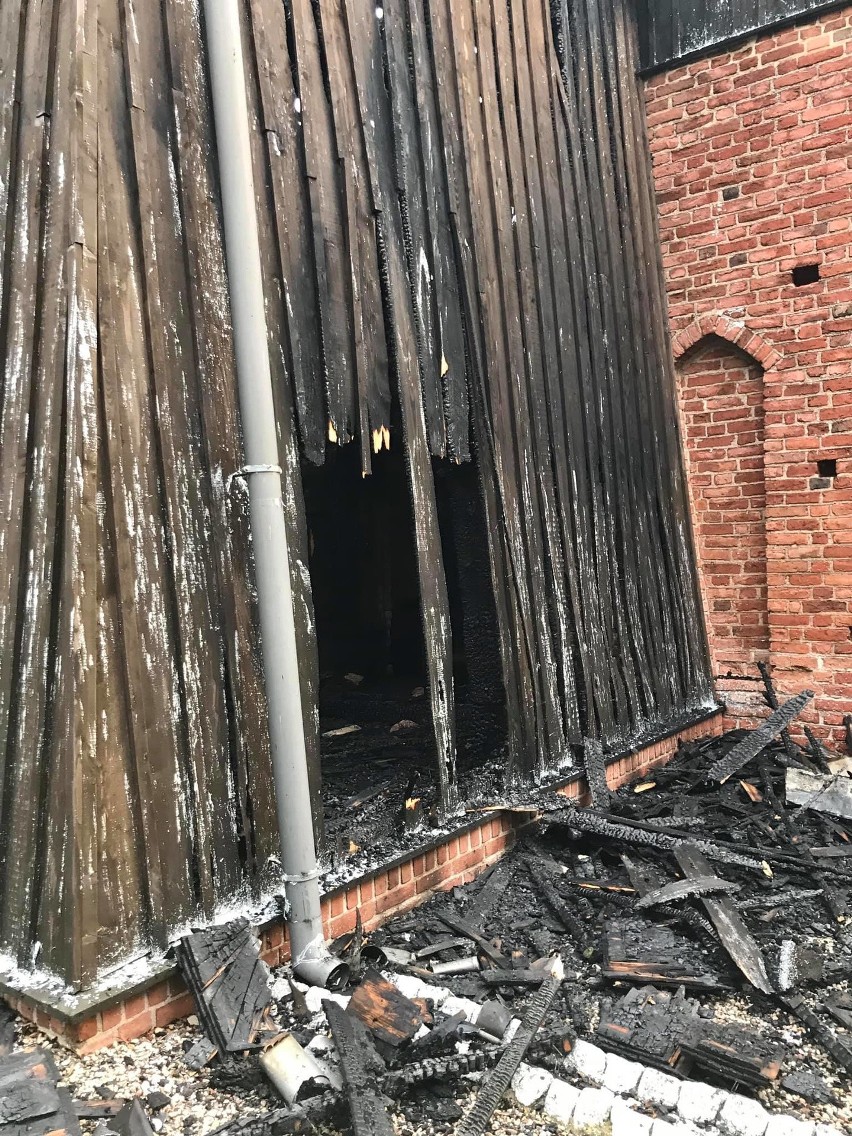 Kościół w Orłowie po pożarze