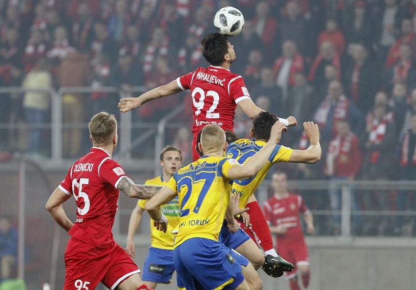 Kibice na meczu Widzew Łódź - Elana Toruń który zakończył się remisem 1:1.