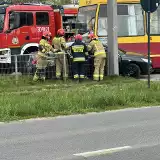 Wypadek w Łodzi! Zderzenie samochodu z tramwajem na Górnej w piątkowe popołudnie ZDJĘCIA