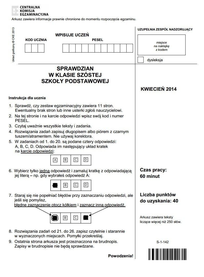 Testy Z Języka Polskiego Klasa 4 Do Wydrukowania
