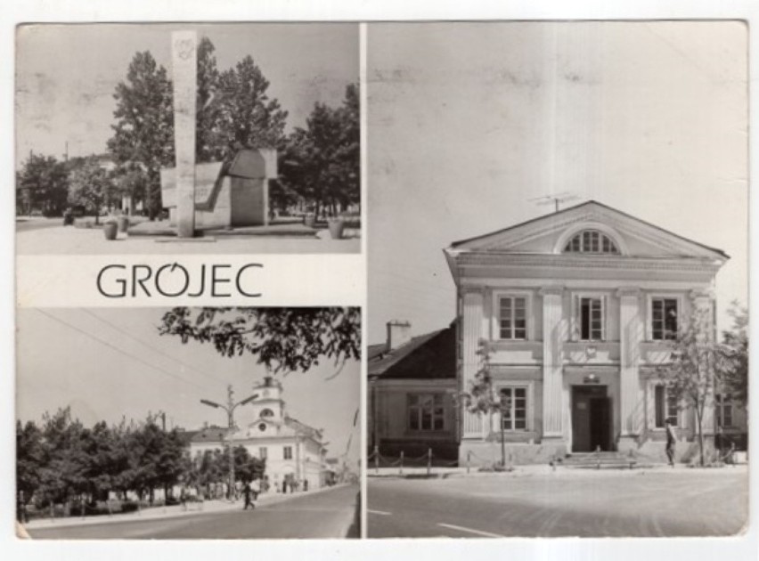 Rok 1965 - Pomnik, Szkoła i Ratusz w Grójcu