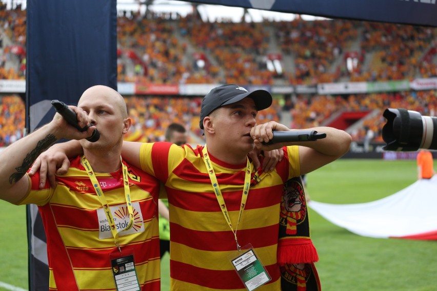 Jagiellonia Białystok - Lech Poznań 2:2. Kibice Jagiellonii...