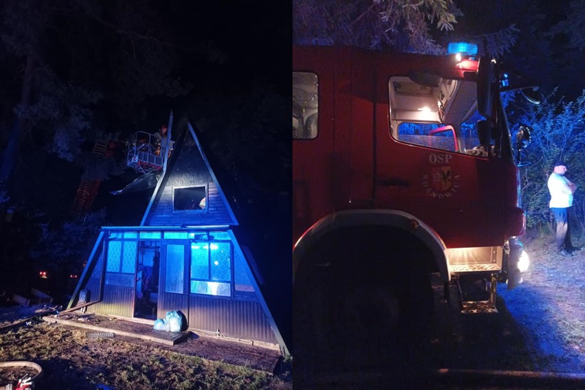 Powiat łęczyński: Pożar w domku letniskowym. Walka z ogniem trwała kilka godzin