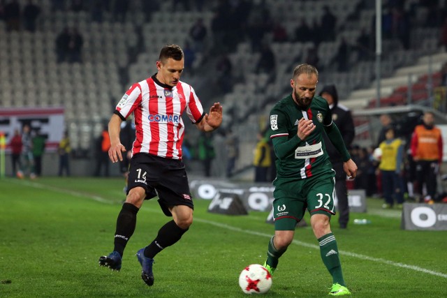 07.04.2017 krakow  mecz cracovia krakow - slask wroclaw,nz damian dabrowski, osvosa stvepanovich, fot. andrzej banas / polska press