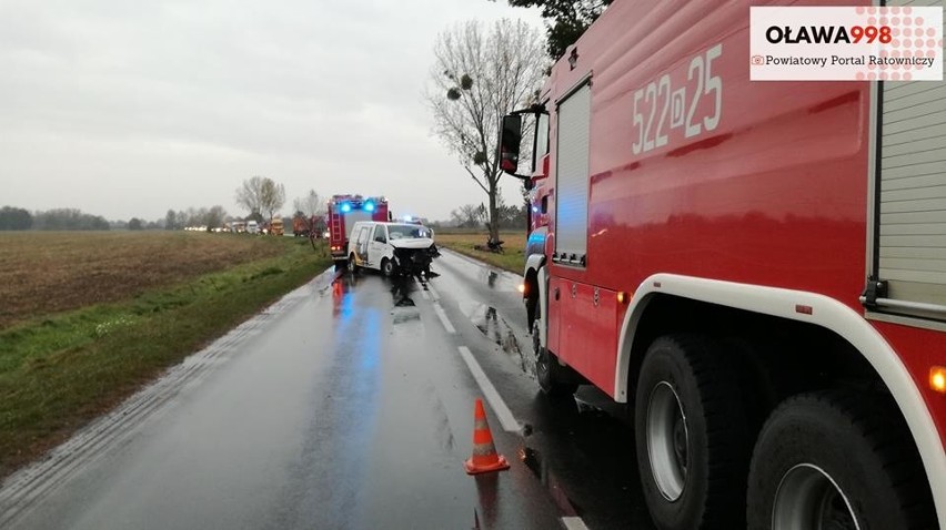 Śmiertelny wypadek na drodze Jelcz - Oława [ZDJĘCIA]
