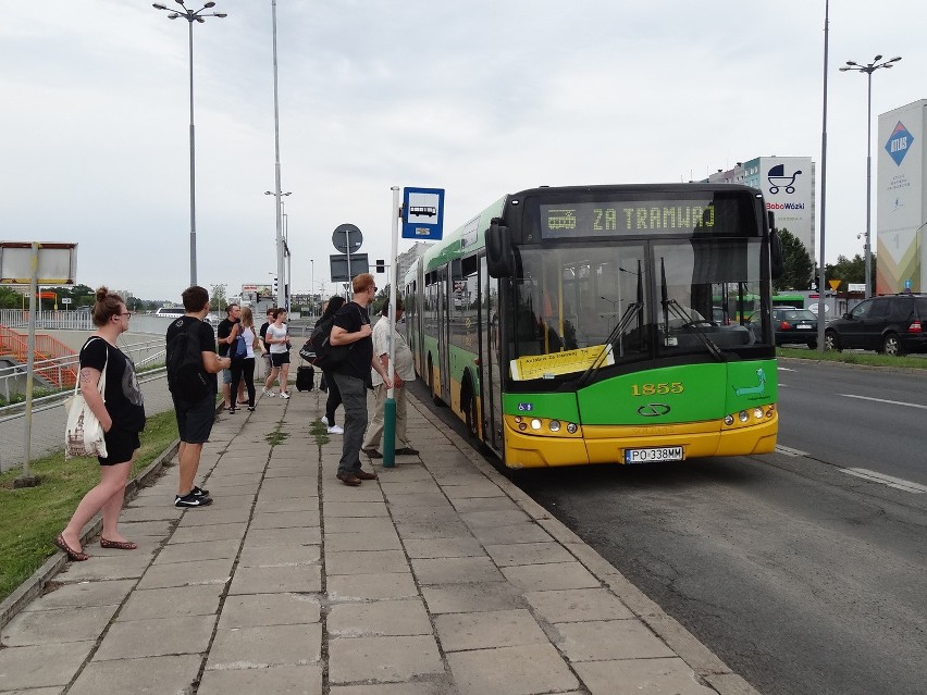 25.07.2015 poznan nk autobus za tramwaj pst remont pestka....