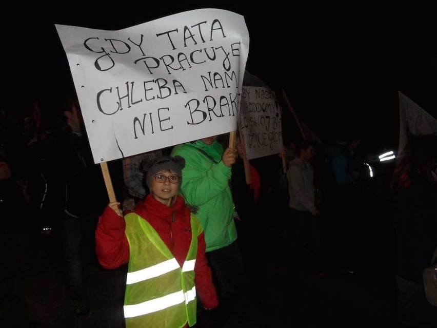 Strajk na Śląsku: Marsz protestacyjny w Bytomiu