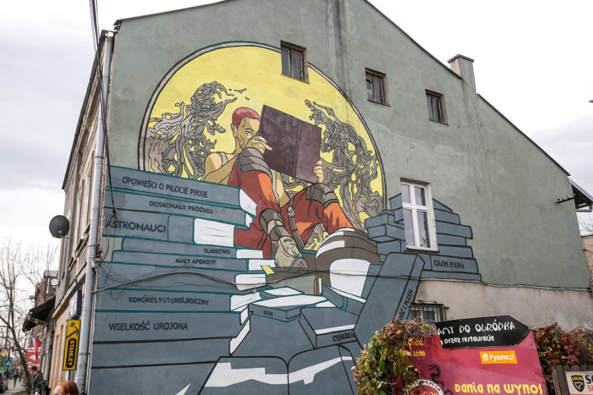 To mural inspirowany powieścią "Solaris" Lema. Powstał na...