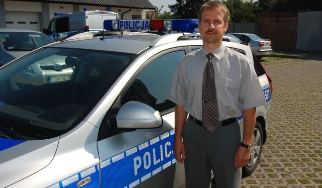 Zbigniew Kotarski, komendant powiatowy policji w Sandomierzu.