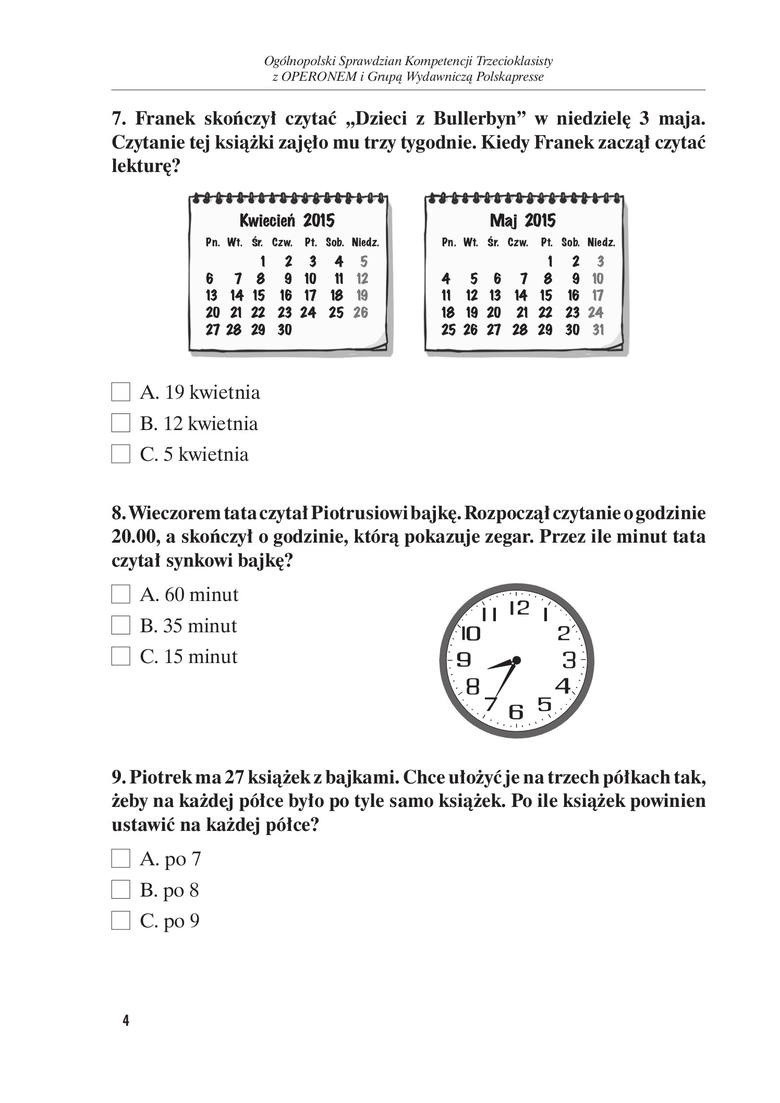 Sprawdzian/TEST trzecioklasisty Operon 2016: jakie będą...