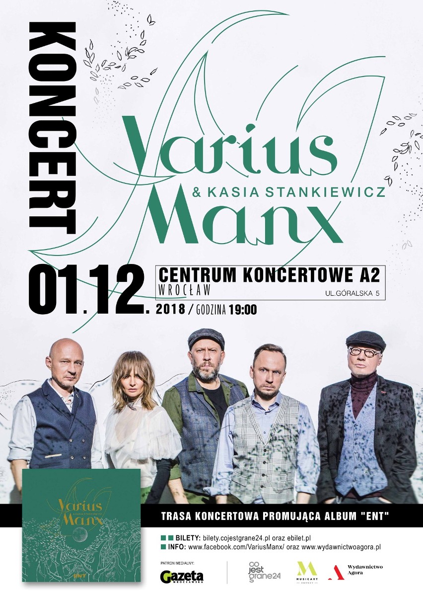 Varius Manx wystąpi 1 grudnia 2018 w Centrum Koncertowym A2.