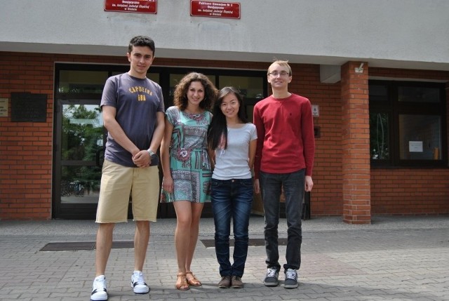 Od lewej: Cristian (Włochy), Sonia (Ukraina), Gloria (Chiny) i Curtis (Kanada).