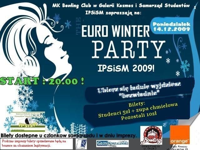 Euro Winter Party odbędzie się już w poniedziałek, 14 grudnia 2009 r.