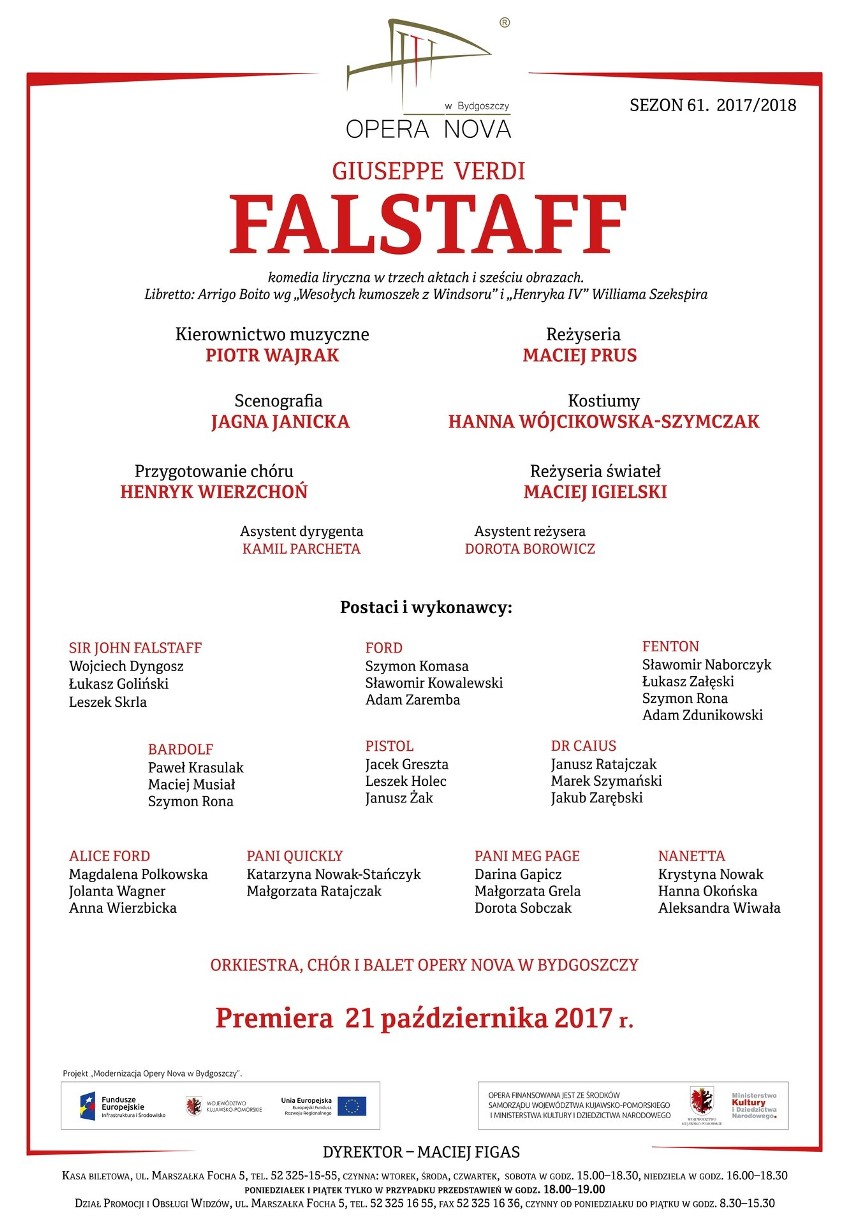 Maciej Prus wraz z zespołem Opery Nova odczaruje „Falstaffa” Giuseppe Verdiego