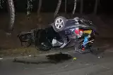 Makabryczny wypadek w Jastrzębiu. BMW dachowało, w środku dwóch pijanych obywateli Gruzji