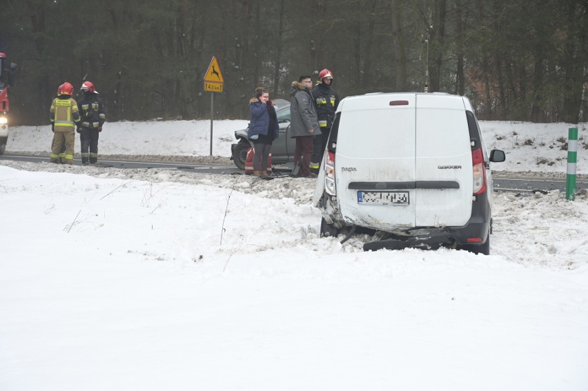 Wypadek dwóch samochodów w Kłódce pod Grudziądzem [zdjęcia]