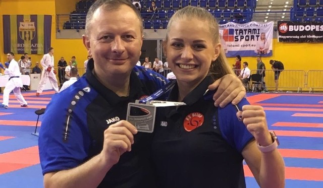 Dorota Banaszczyk i trener Maciej Gawłowski