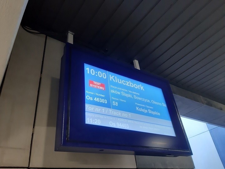 Dworzec PKP w Lublińcu po remoncie. Tablice elektroniczne...