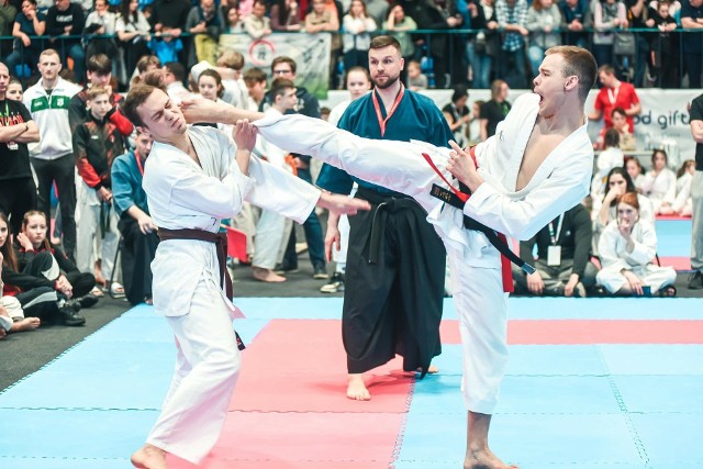 W akcji Patryk Jarosz z Krakowskiego Klubu Karate Tradycyjnego