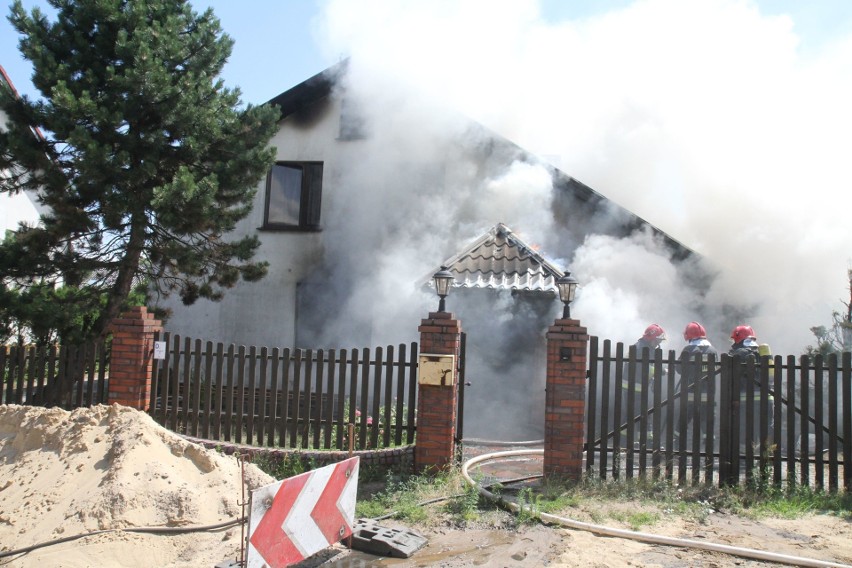 Pożar domu jednorodzinnego w Wilczycach