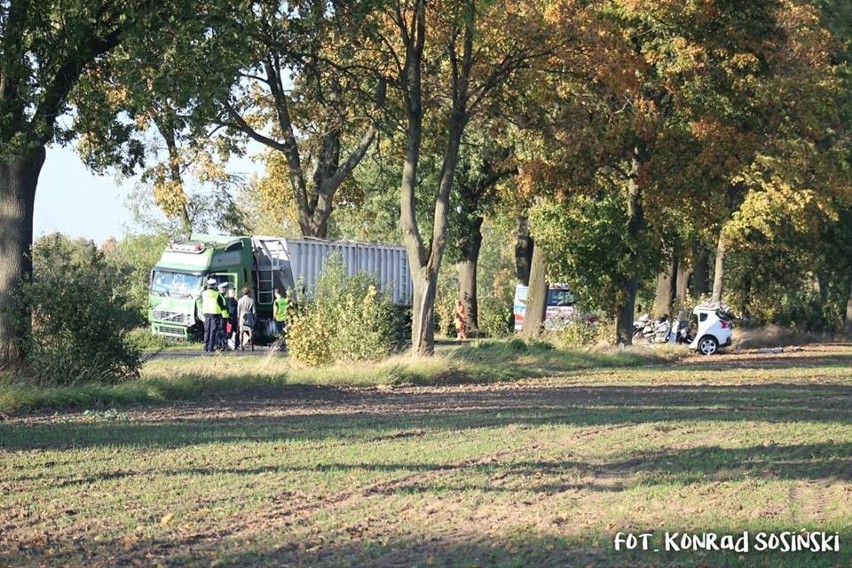 Śmiertelny wypadek w Brzózkach 10.10.2018. Kierujący...