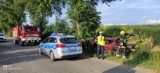 Wypadek na trasie Tropy Sztumskie - Bukowo. 59-latek zasnął za kierownicą. Obudził się, gdy huknął swoją hondą w drzewo | ZDJĘCIA