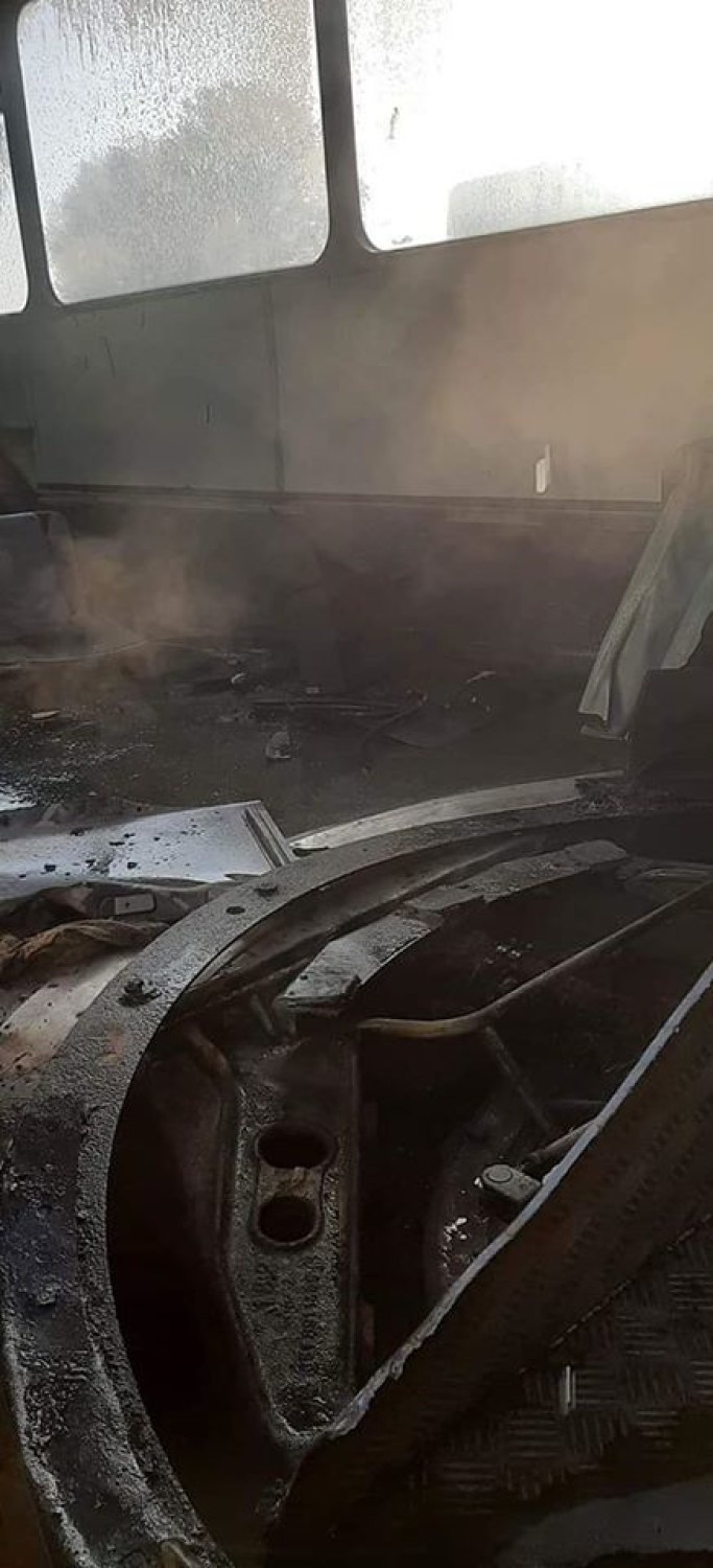 Pożar autobusu w Wejherowie[29.10.2019] Strażakom szybko udało się opanować ogień [ZDJĘCIA]