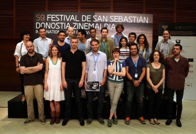 Laureaci nagrody studenckiej 29 Międzynarodowego Festiwalu Filmowego w San Sebastian. W pierwszym rzędzie, czwarta od prawej strony Ania Winiarska.