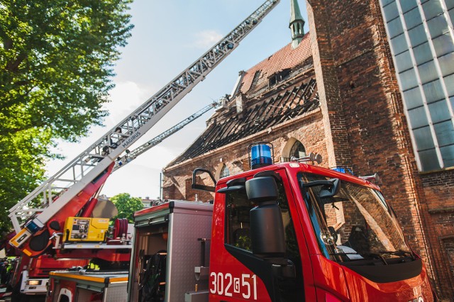 Pożar dachu kościoła św.Piotra i Pawła na Żabim Kruku