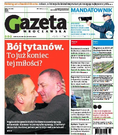 Pierwsza strona Gazety Wrocławskiej, 04.04.2014