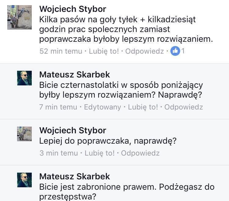 Radny Wojciech Stybor o sprawie agresywnych gimnazjalistek z Gdańska: "Kilka pasów na goły tyłek"