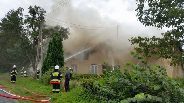Pożar domu mieszkalnego w Kukini