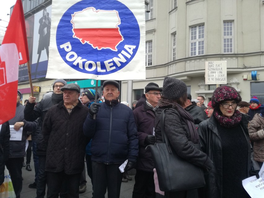 Protest na placu Szewczyka w Katowicach