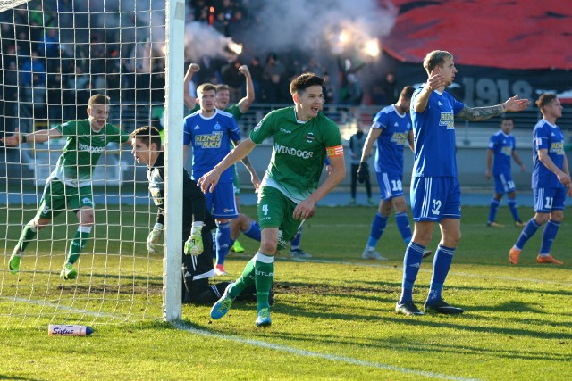 Maciej Świdzikowski, kapitan Radomiaka, strzelec gola na 1:0.