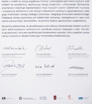 Łódzkie publiczne uczelnie wyższe podpisały deklarację o zacieśnieniu współpracy