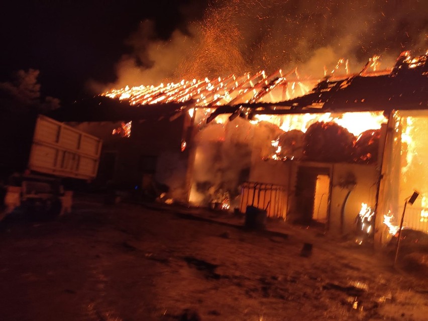 Pożar budynku gospodarczego w Borku, 17.11.2023
