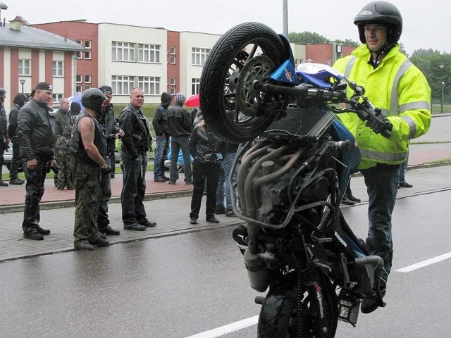 Zlot motocyklowy w Miastku - pokaz