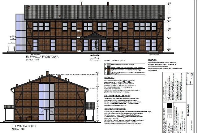 Projekt Centrum Opiekuńczo-Mieszkalnego w Kępicach.