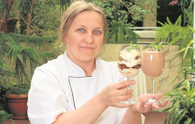 Anna Kowalska, szefowa kuchni w restauracji Patio w Kielcach poleca tiramisu i mus czekoladowy z ksylitolem.