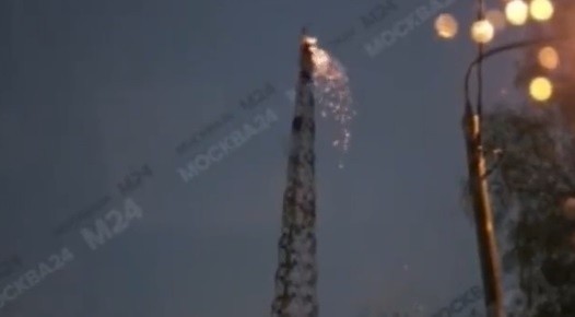 Zapaliła się wieża telewizyjna w Moskwie.