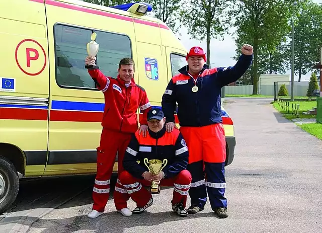 Mistrzowski zespół ratowników: Emil Kobus, Michał Nosorowski i Marek Piotrowski