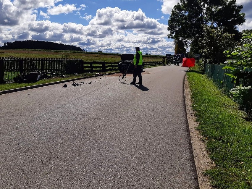 Chwaszczewo. Śmiertelny wypadek motocyklisty. Wyjechał na...