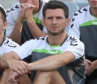 Litwin Tadas Kijanskas strzelił zwycięskiego gola dla Korony w meczu z Olimpią w Elblągu.