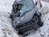 Wypadek w Orłach niedaleko Przemyśla. Na drodze krajowej nr 77 pijana kierująca fordem uderzyła w ciężarówkę [ZDJĘCIA]