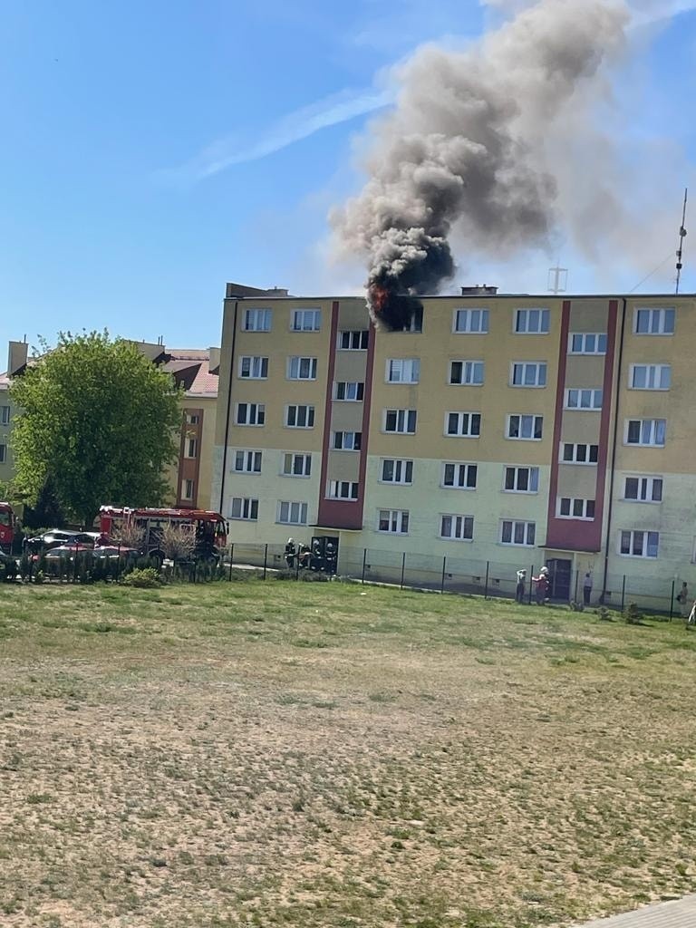Pożar przy ul. Dworcowej w Solcu Kujawskim na czwartym...