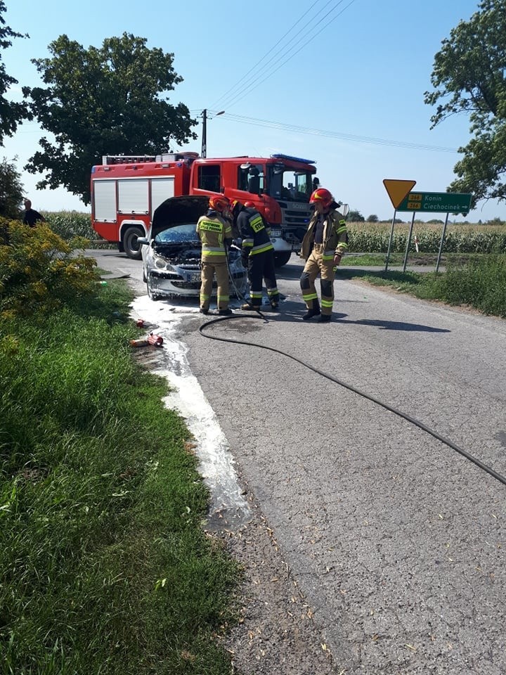 W Krzywosądzu w powiecie radziejowskim spalił się samochód