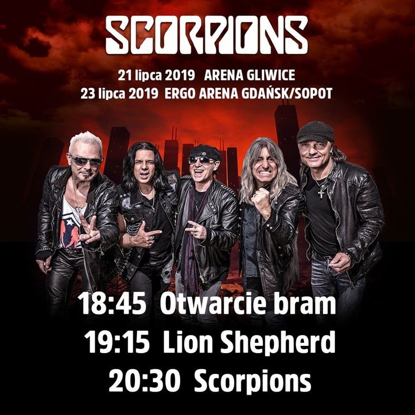 Koncert Scorpions odbędzie się w Gliwicach