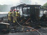 Pożar w Mysłowicach! Paliły się kontenery na terenie dawnej giełdy warzywnej